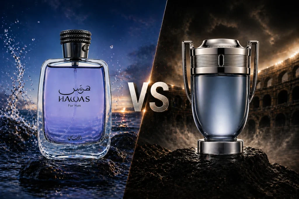 rasasi hawas vs paco rabanne Invictus