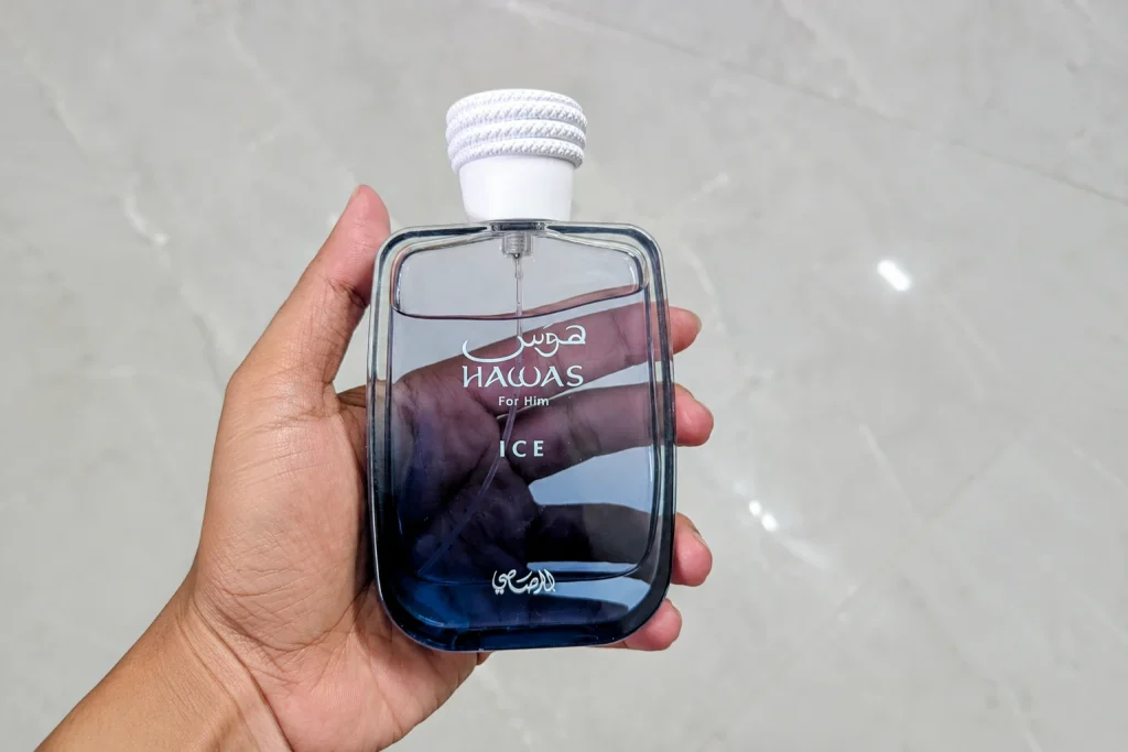 Rasasi hawas ice review and bottle design